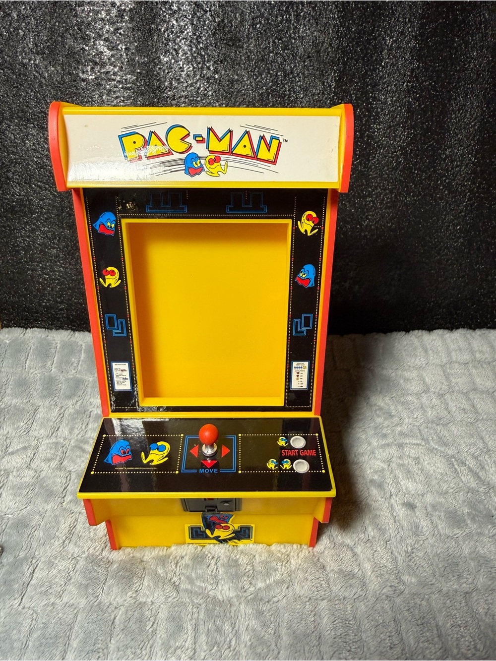 Yellow Mini Arcade Game cabinet phone holder